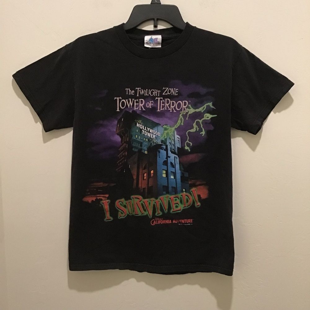Disney Black "Twilight Zone Tower of Terror" Short Sleeve Tee vintage